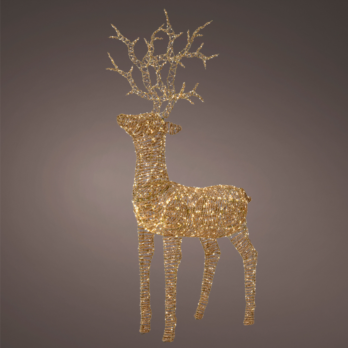 Lumineo 180cm Warm White Wicker Reindeer