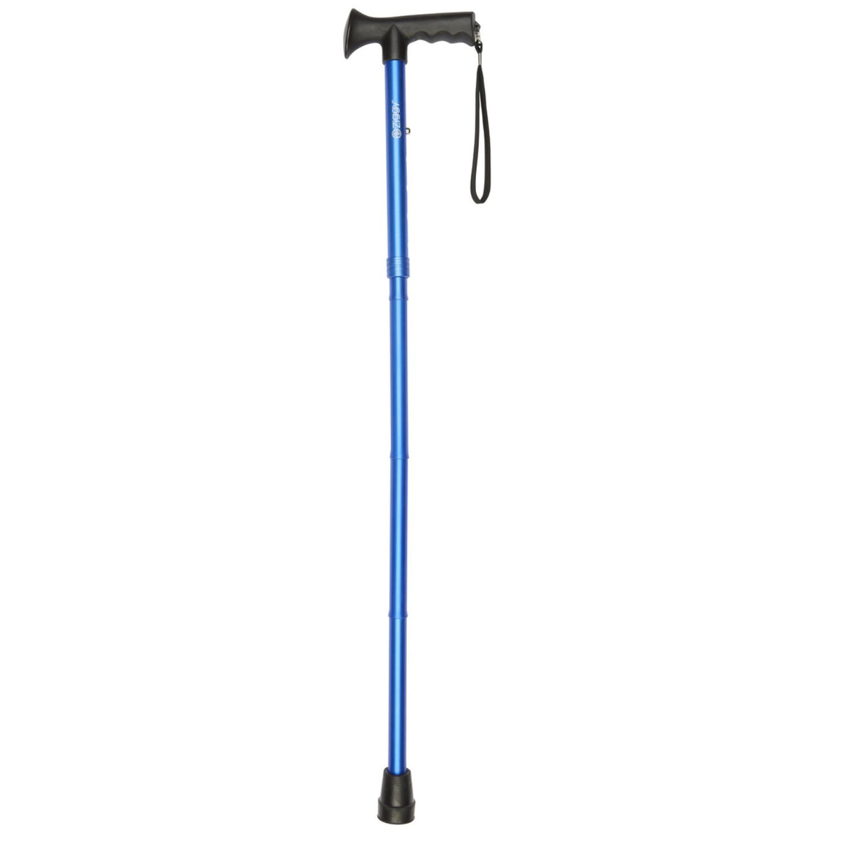 Charles Buyers Blue Gel Grip Handle Folding Stick