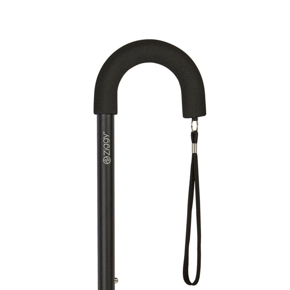 Charles Buyers Black Crook Handle Adjustable Stick