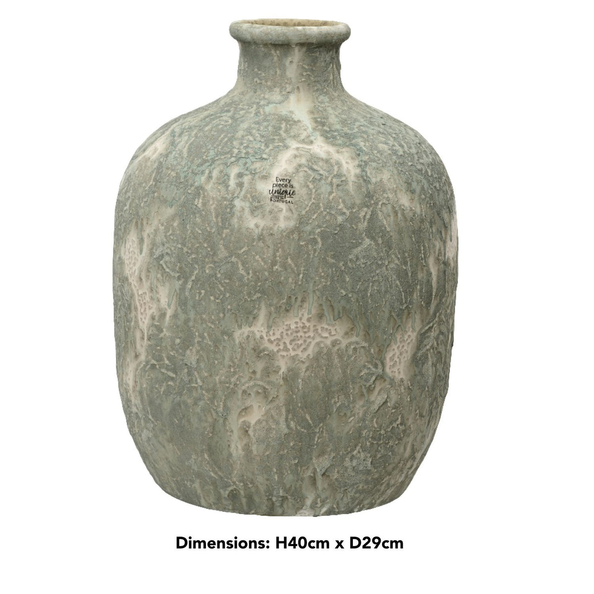 Decoris Vaas - terracotta - antiek goud - H40 x D22 cm | Leen Bakker Decoris Vaas - terracotta - antiek goud - H40 x D22 cm | Leen Bakker