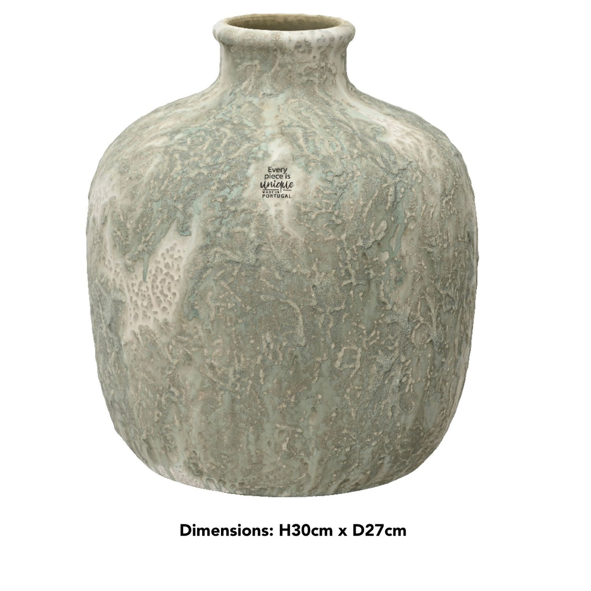 Decoris 30cm Sand Green Terracotta Vase