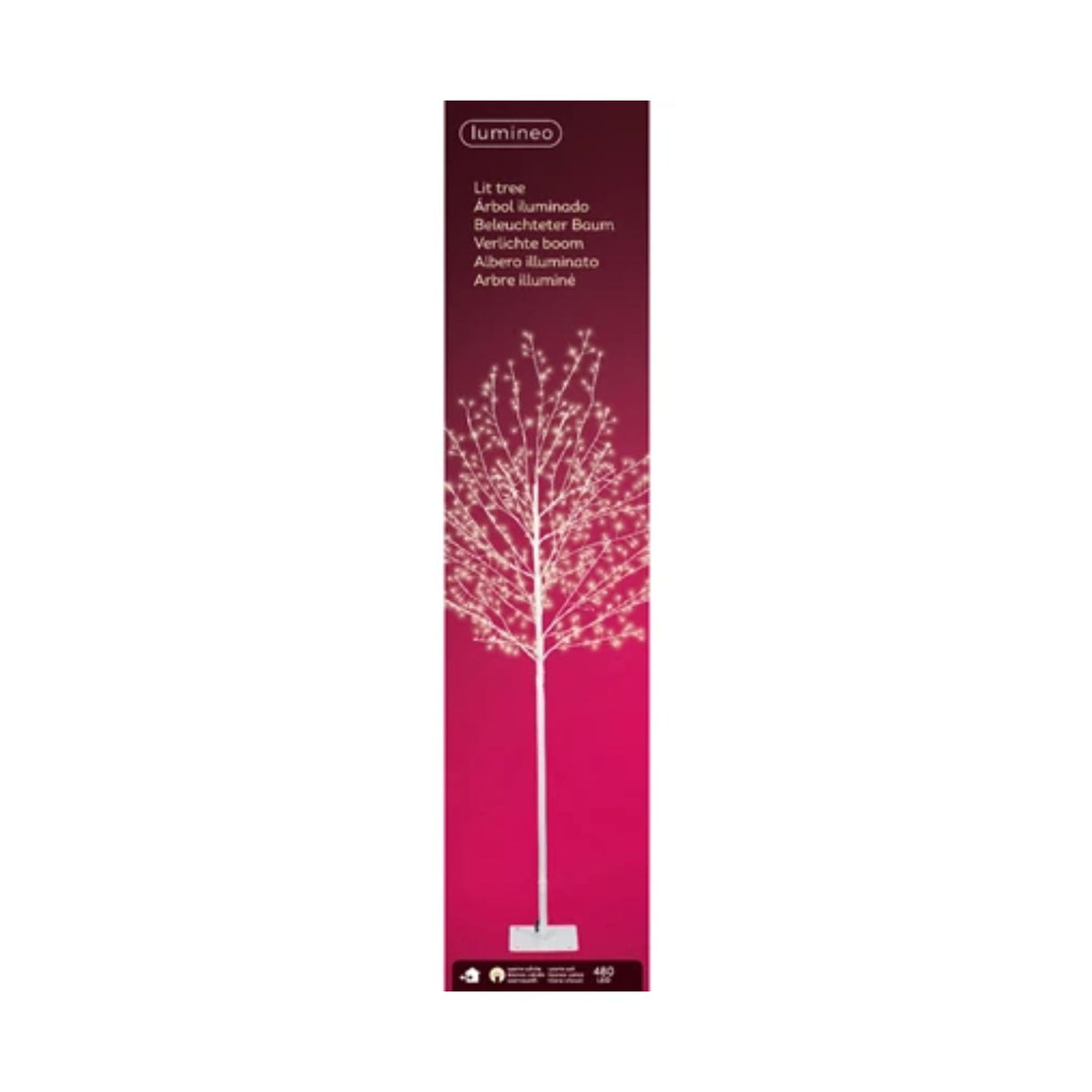 Lumineo 150cm White Micro LED Tree