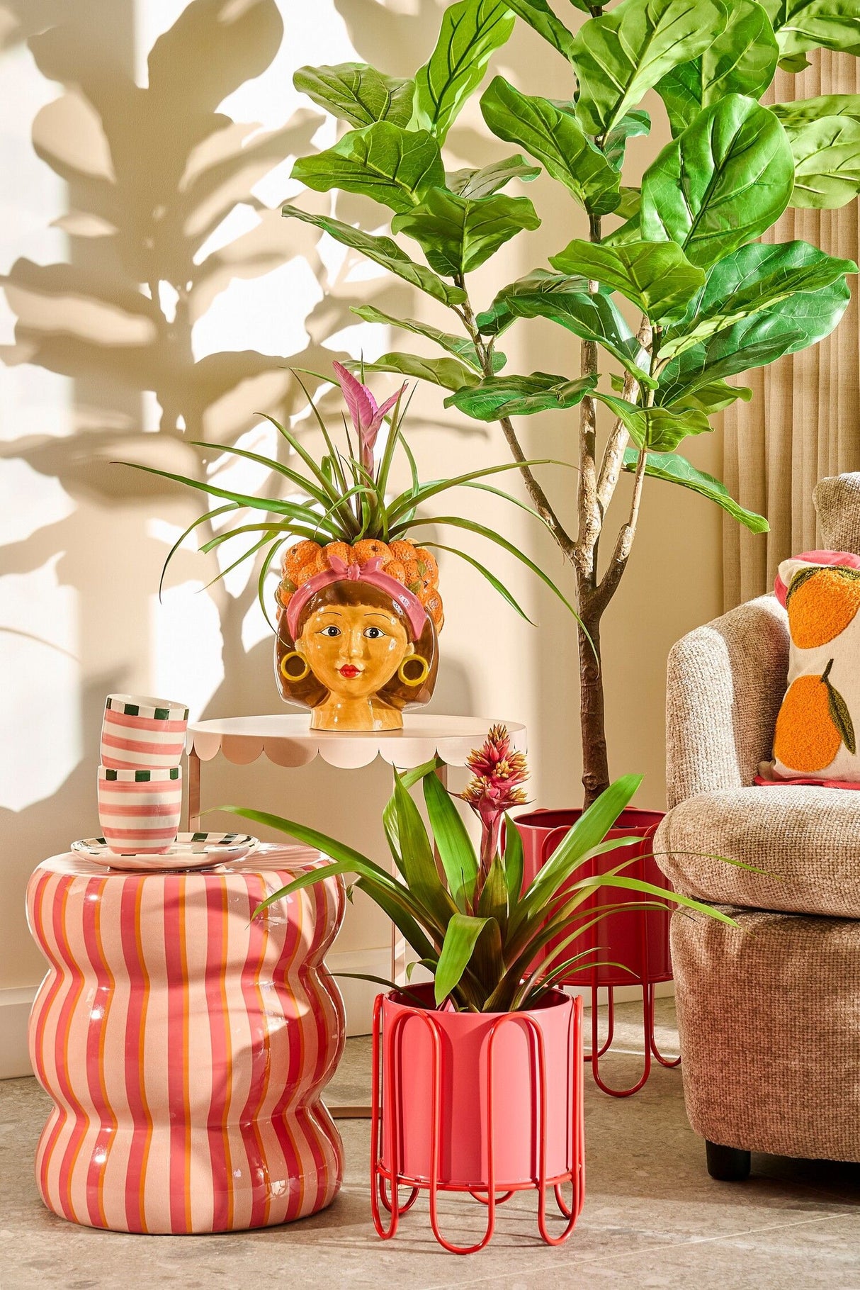 Mica Decorations 150cm Ficus Lyrata Fig Artificial Plant in Pot - 1173046