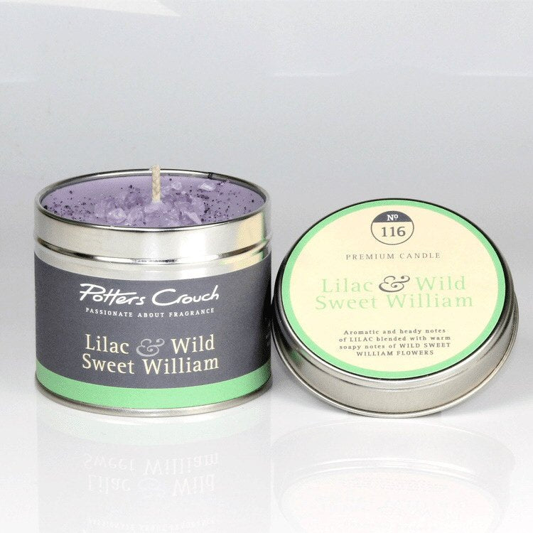 Potters Crouch Lilac & Wild Sweet William Candle