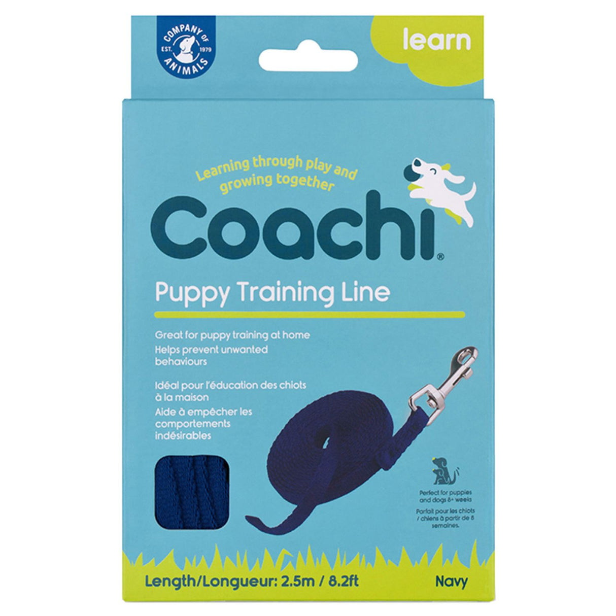 Coachi 2.5m Navy Puppy Training Line