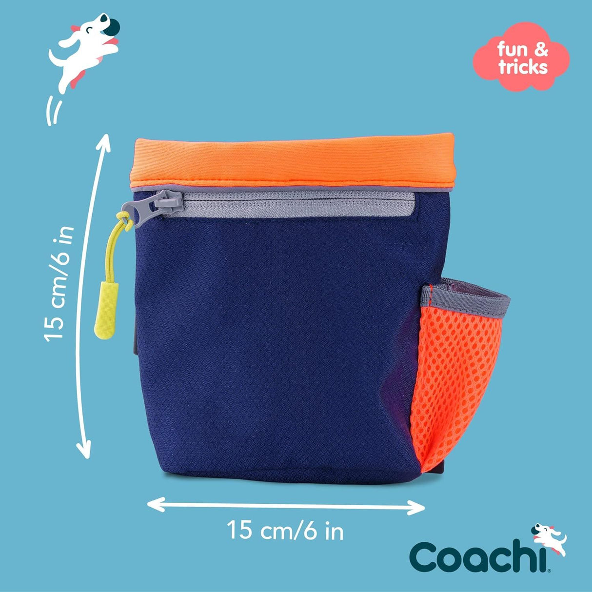 Coachi Navy & Coral Train & Treat Bag