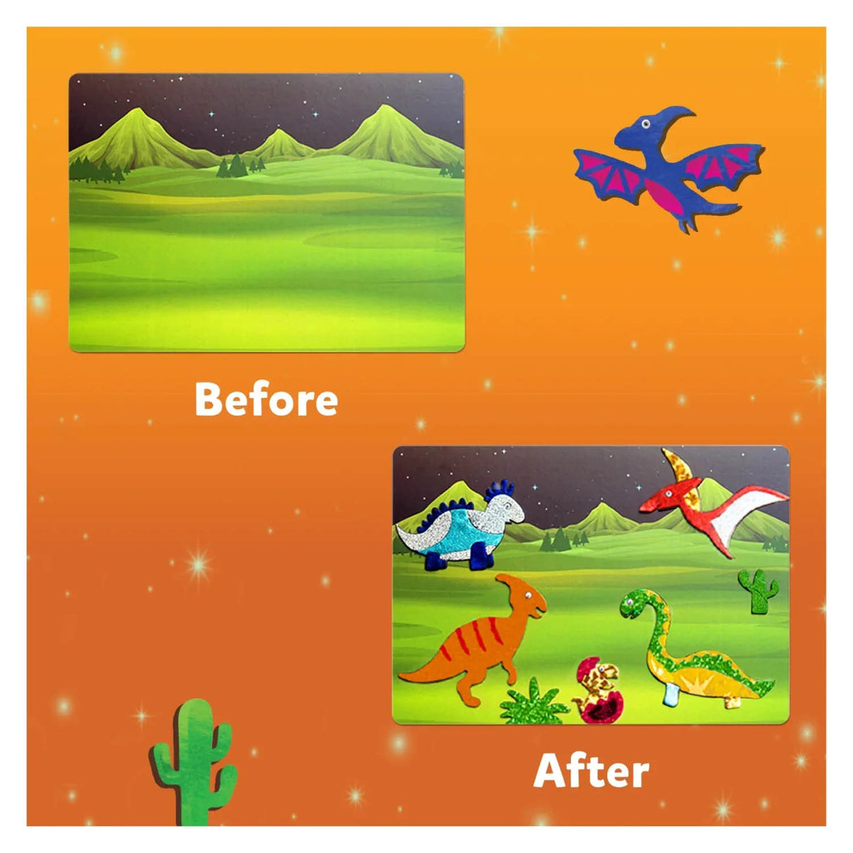 Skillmatics Foil Fun: World of Dinosaurs No Mess Art Kit (Ages 4-9)