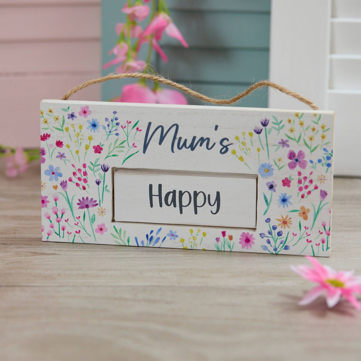 Richard Langs Mums Spin Sign Happy/P*ssed Off Wooden Plaque - 8BP120