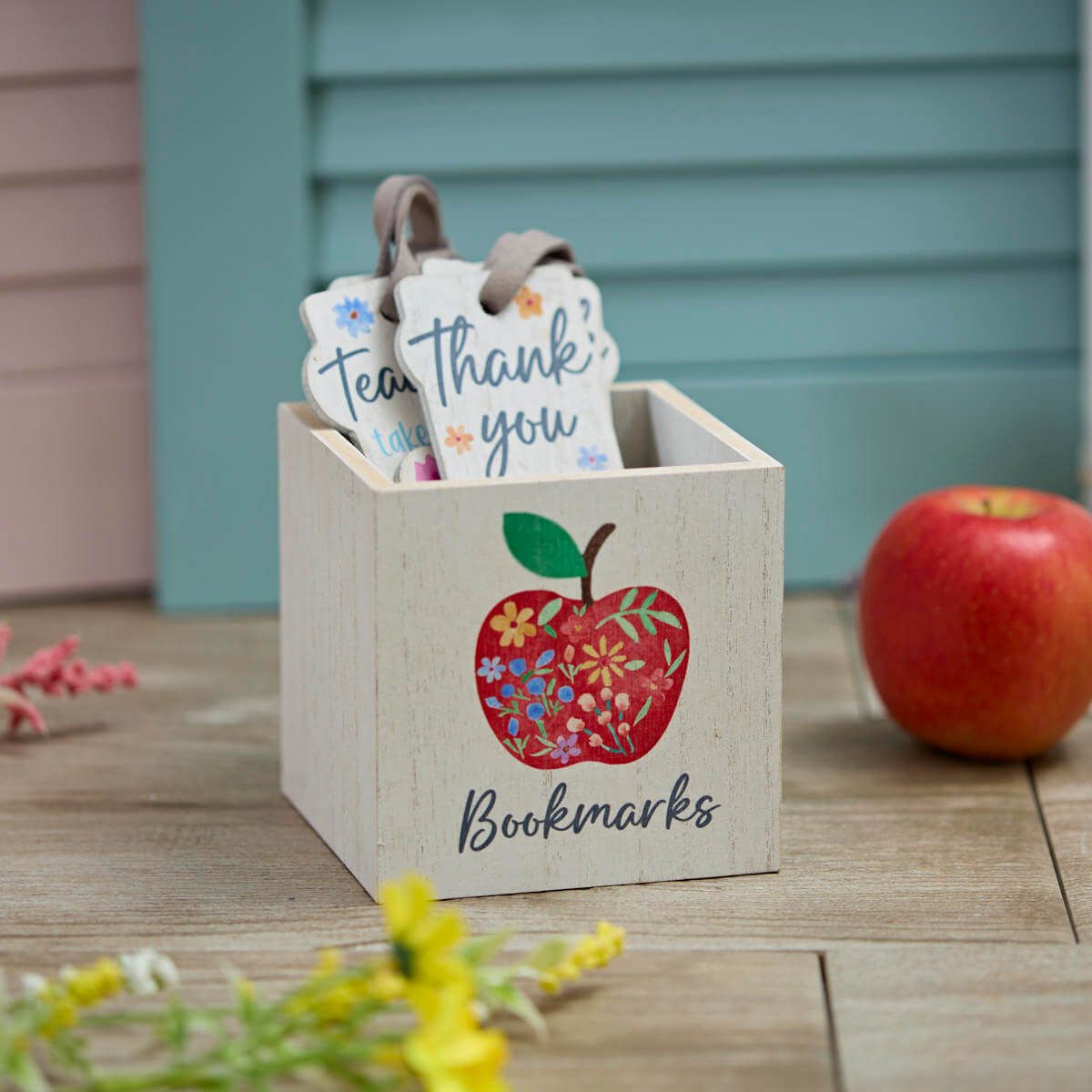 Richard Langs Floral Teacher Wooden Book Mark (Choice of 4) - 8TH172