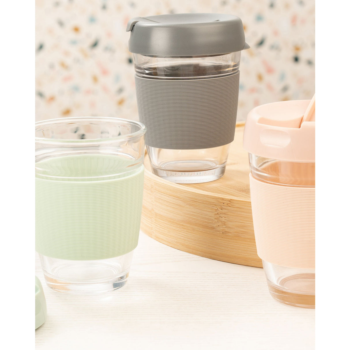 SIIP 300ml Grey Glass Travel Mug