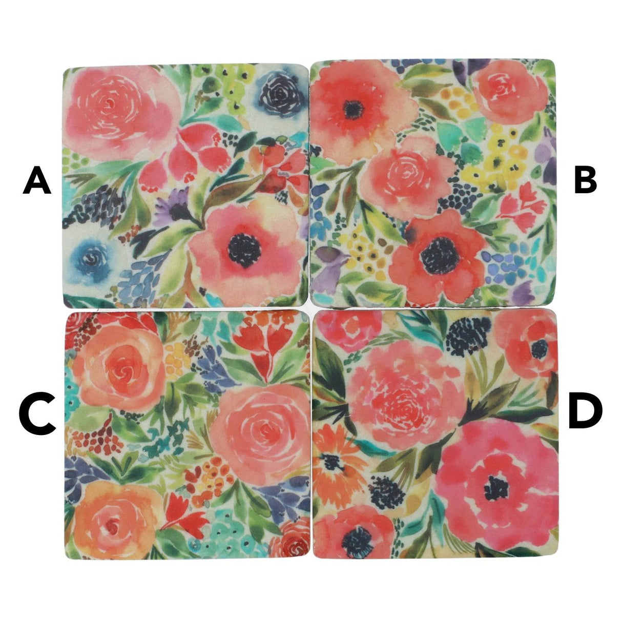 Gisela Graham Summer Blooms Resin Coaster (Choice of 4)