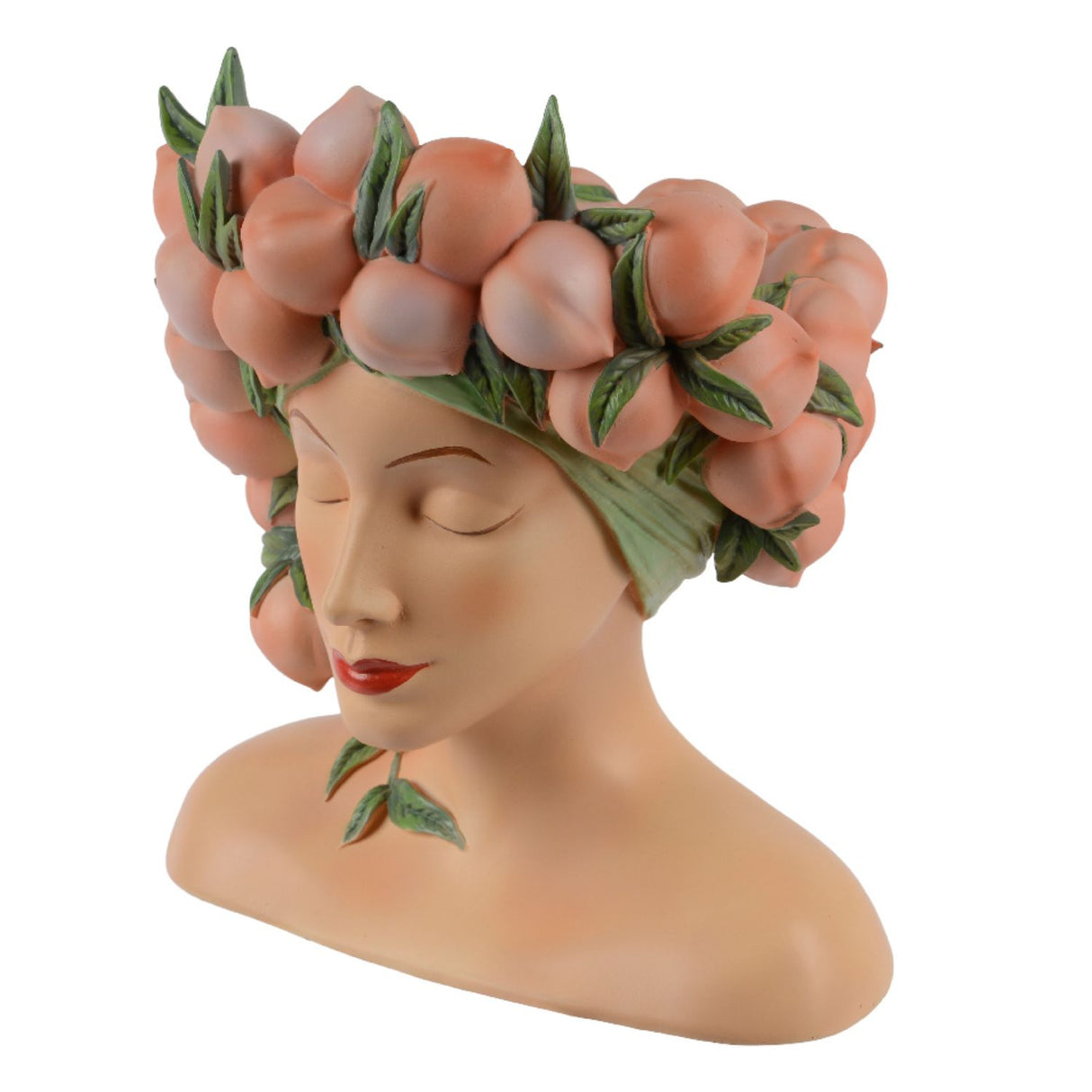 Kaemingk 20cm Planter Polyresin Head Peach on Head