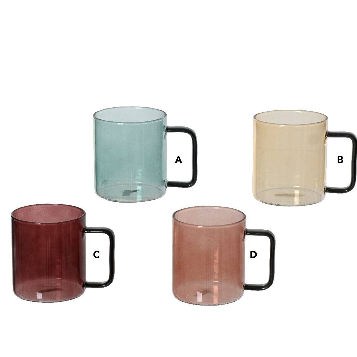 Kaemingk 11.5cm Transparent Spray Colour Drinking Glass (Choice of 4)