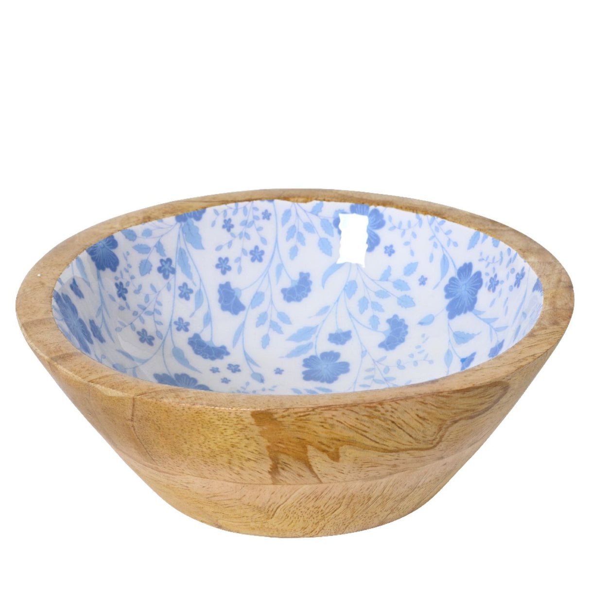 Kaemingk 25cm Decorative Bowl Mangowood Petit Fleur Enamel