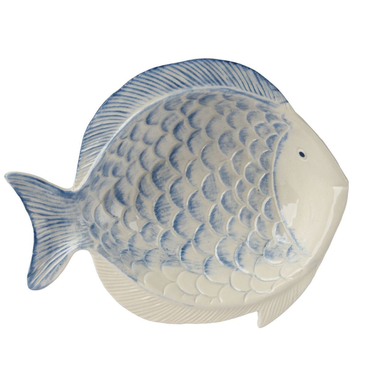 Kaemingk 25cm Bowl Porcelain Fish Glossy