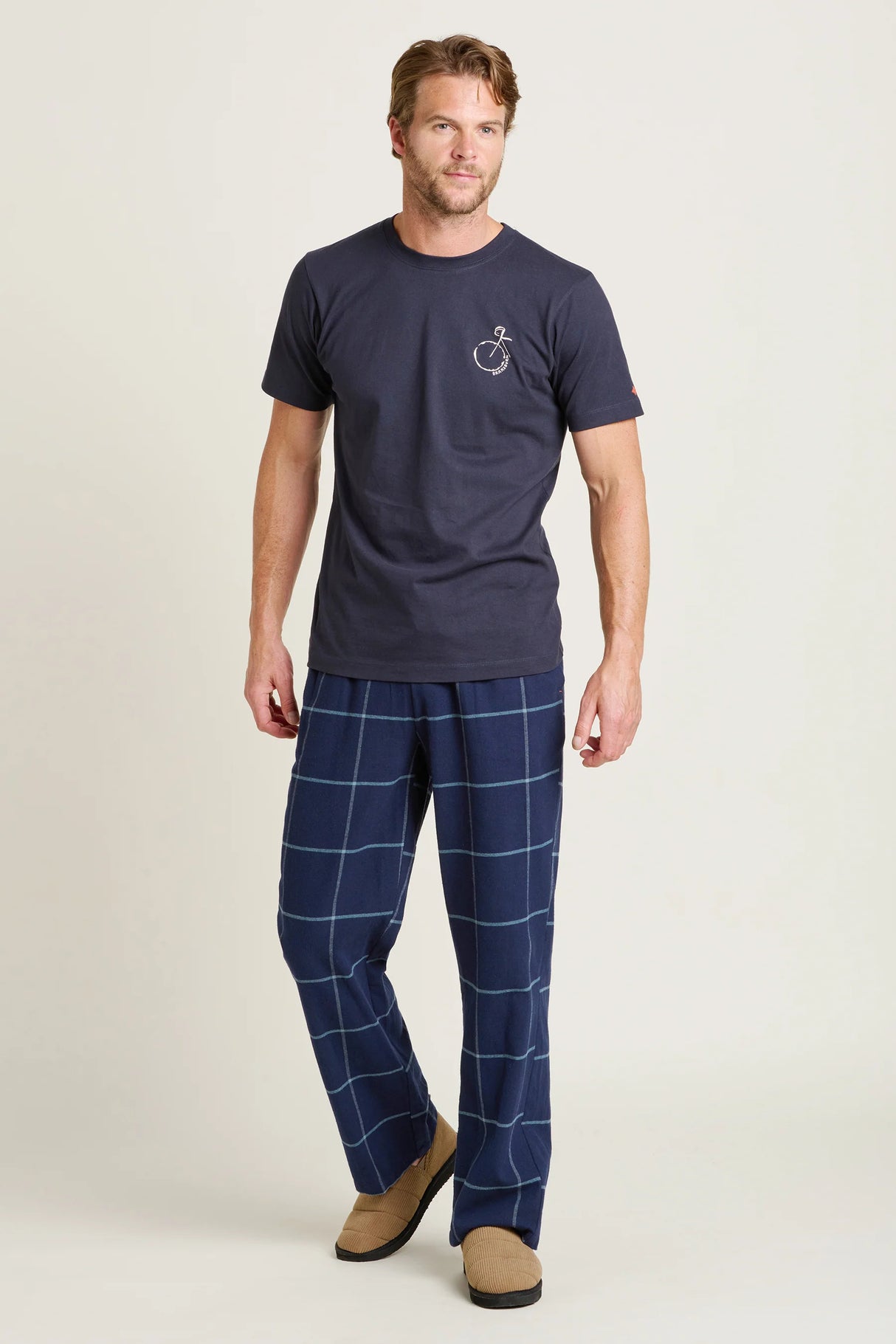Brakeburn 38 Navy Check Pajama Bottoms
