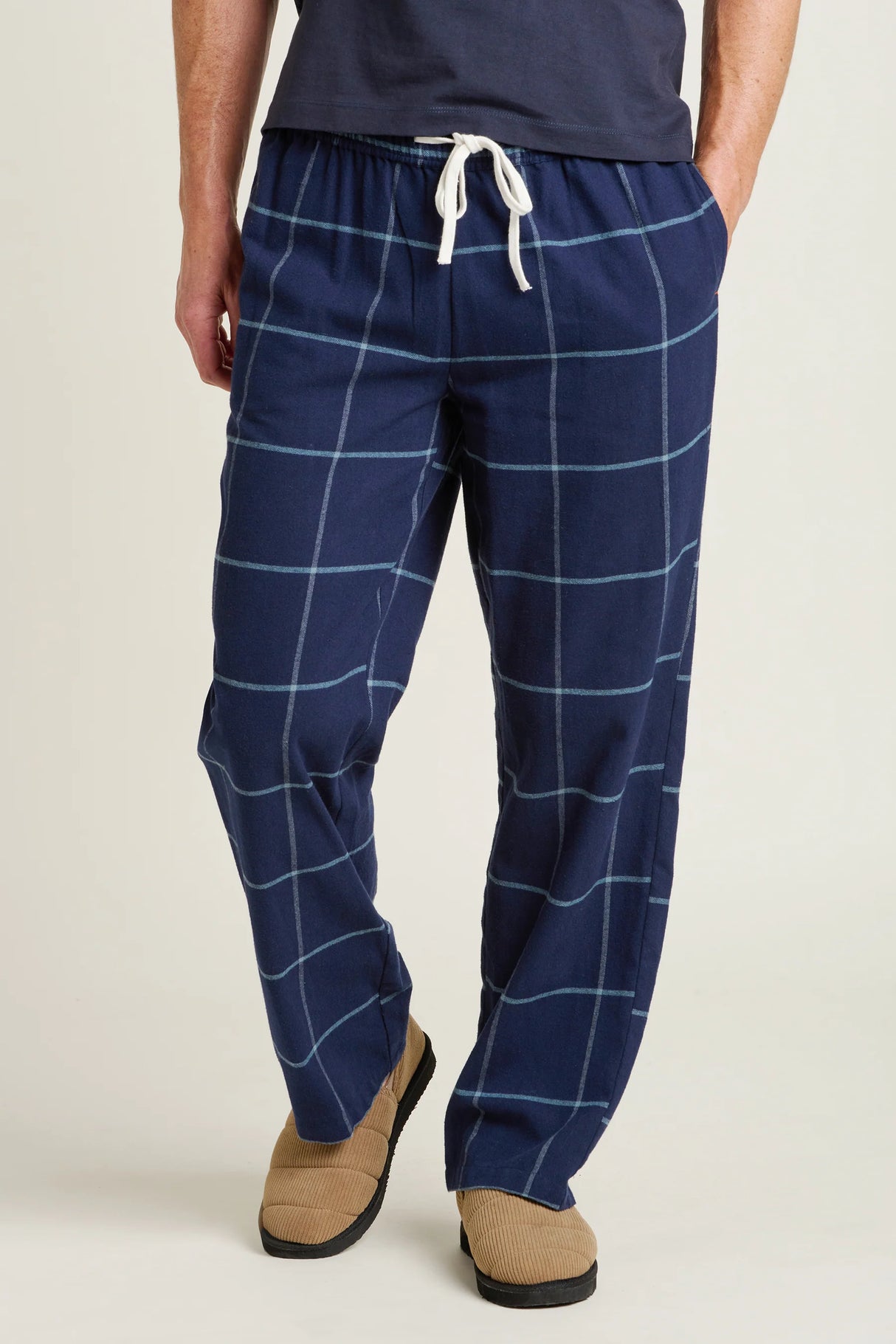 Brakeburn 38 Navy Check Pajama Bottoms