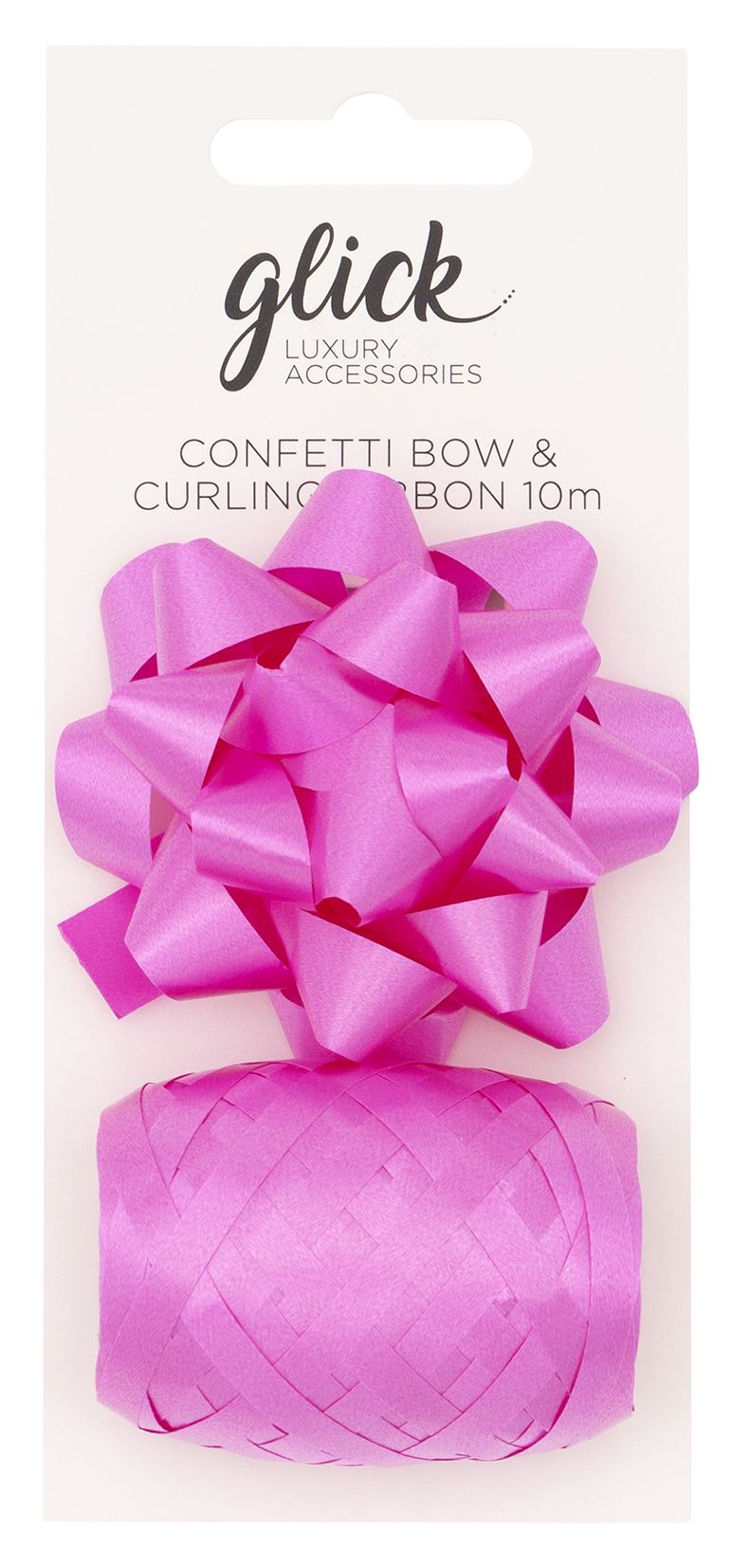Glick Confetti Bow & Curling Ribbon Gift Wrap - Hot Pink