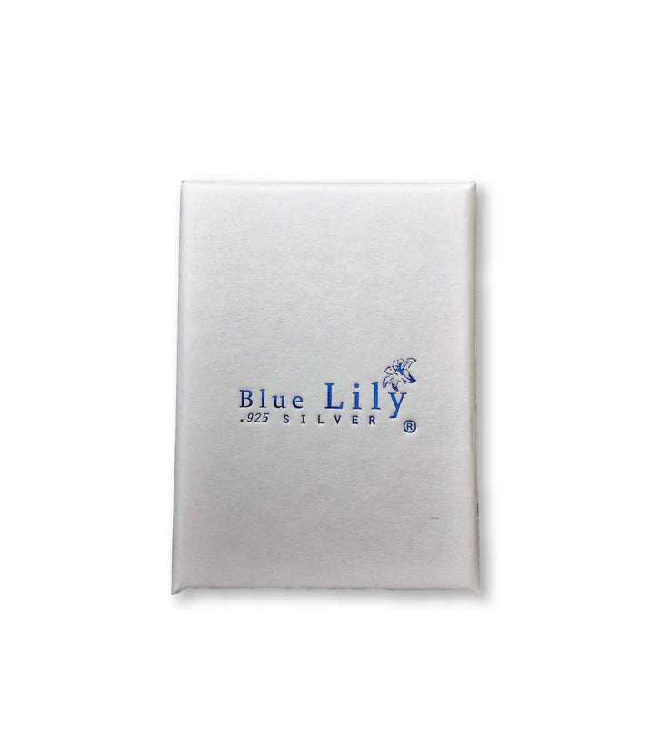 Blue Lily 8mm Silver Triple Star Stud Earrings - S548B