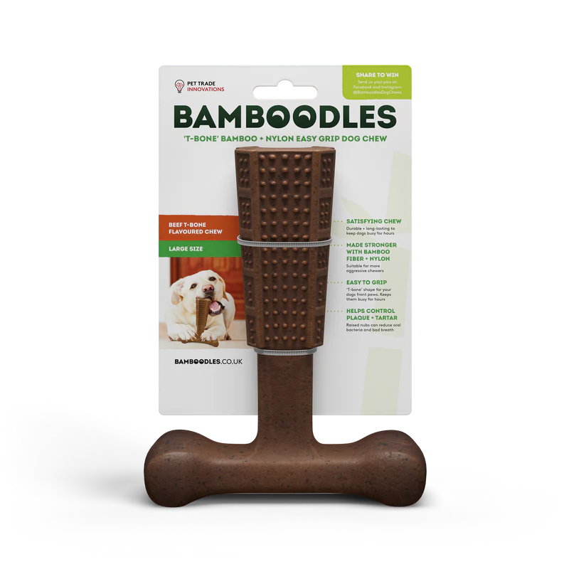 Bamboodles 7inch Beef T Bone Chew