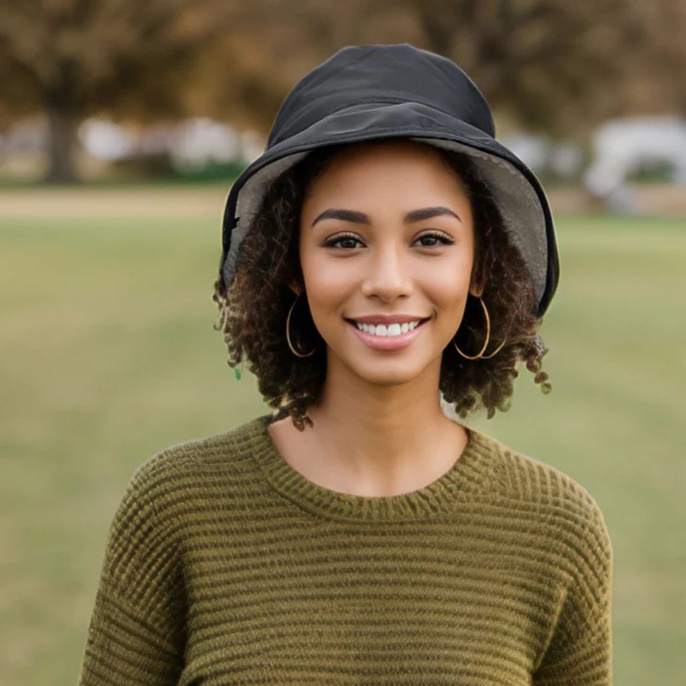 Black Ginger Teddy Bear Lining Showerproof Hat