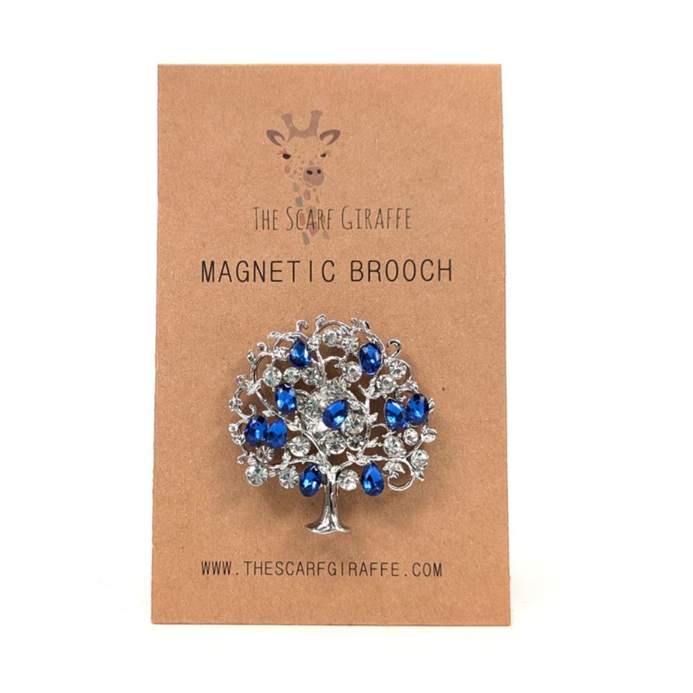 Black Ginger Blooming Tree of Life Magnetic Brooch