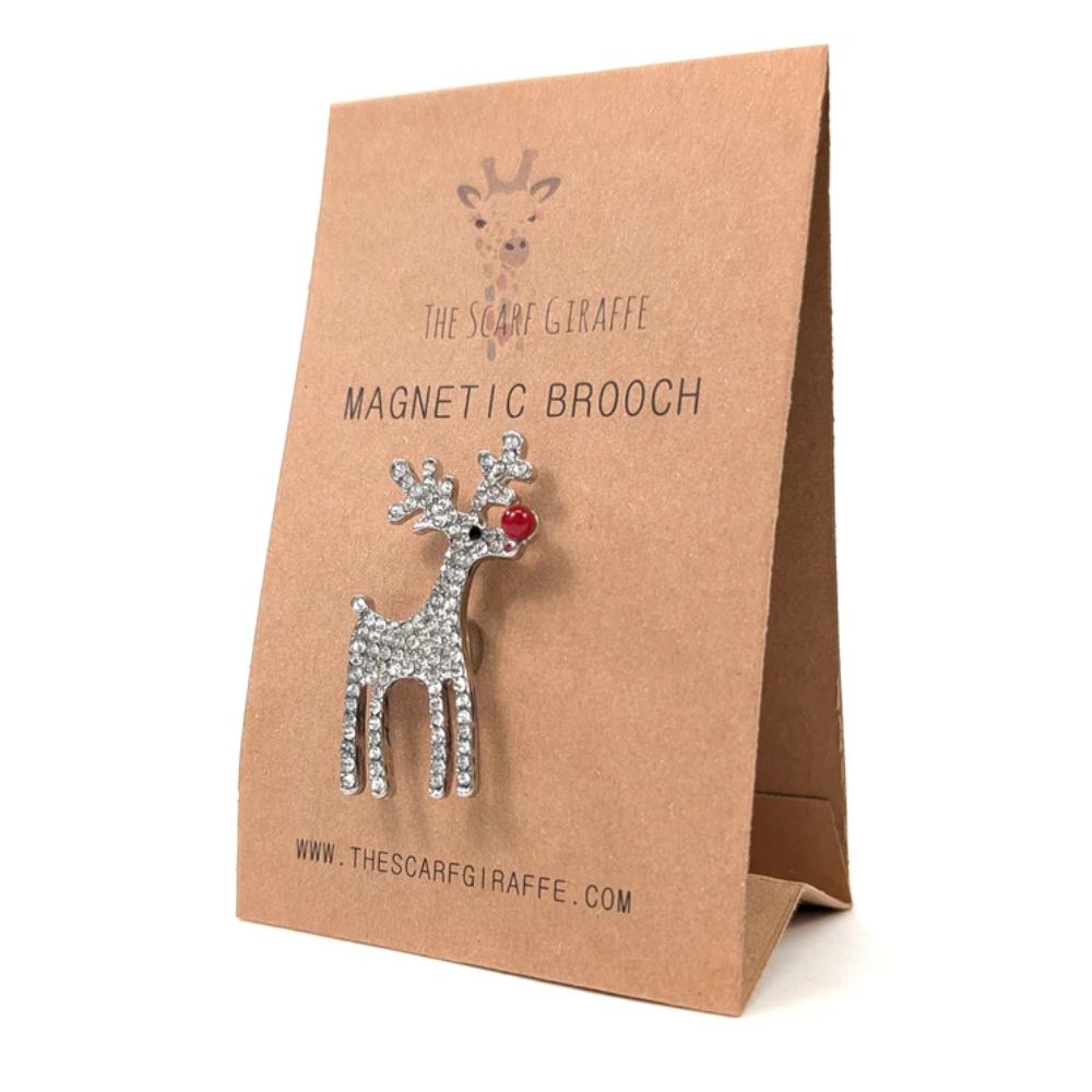 Black Ginger Radiant Reindeer Magnetic Brooch