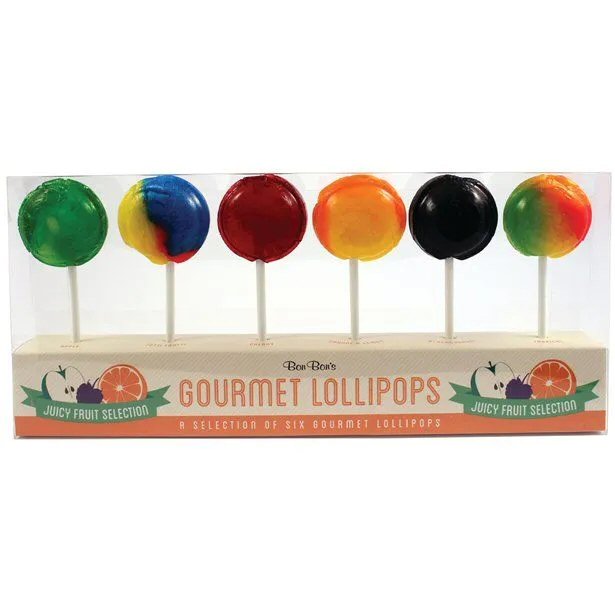 Bon Bon's 120g Juicy Fruit Gourmet Lollipops Selection