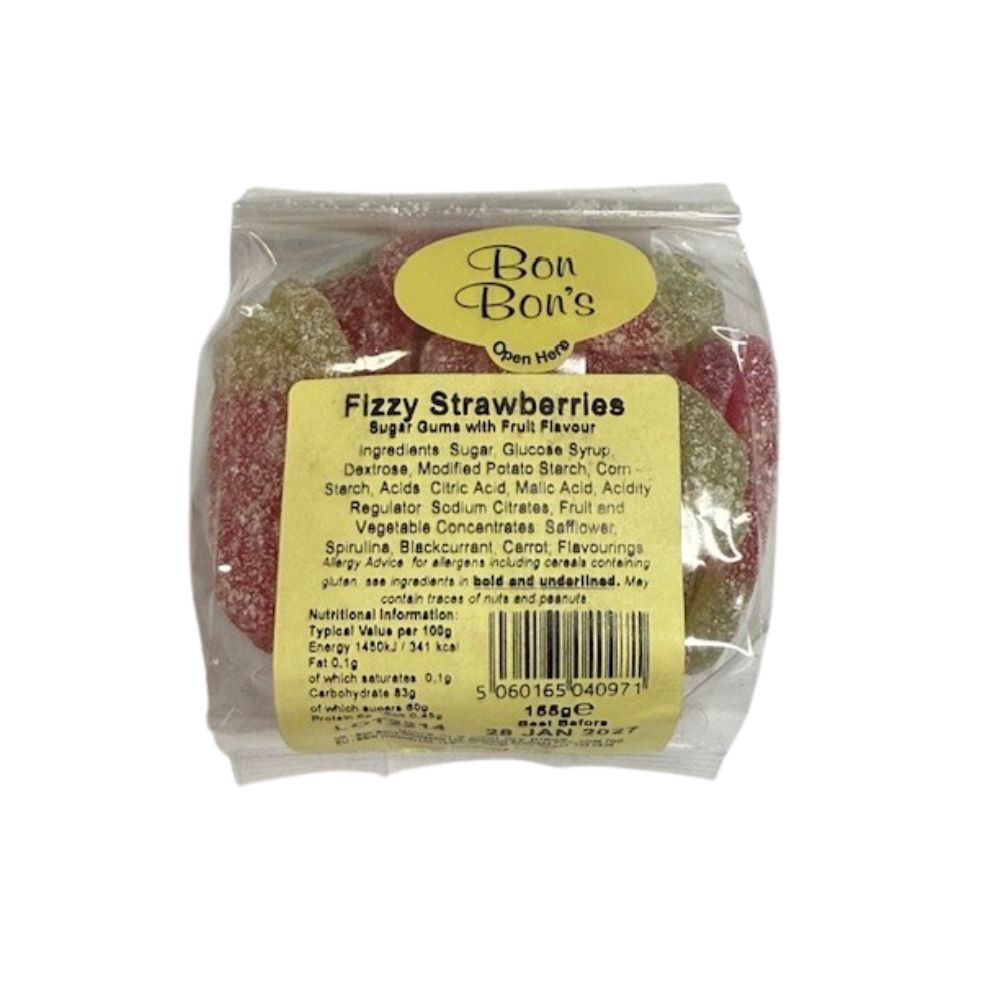 Bon Bon’s 155g Fizzy Strawberries