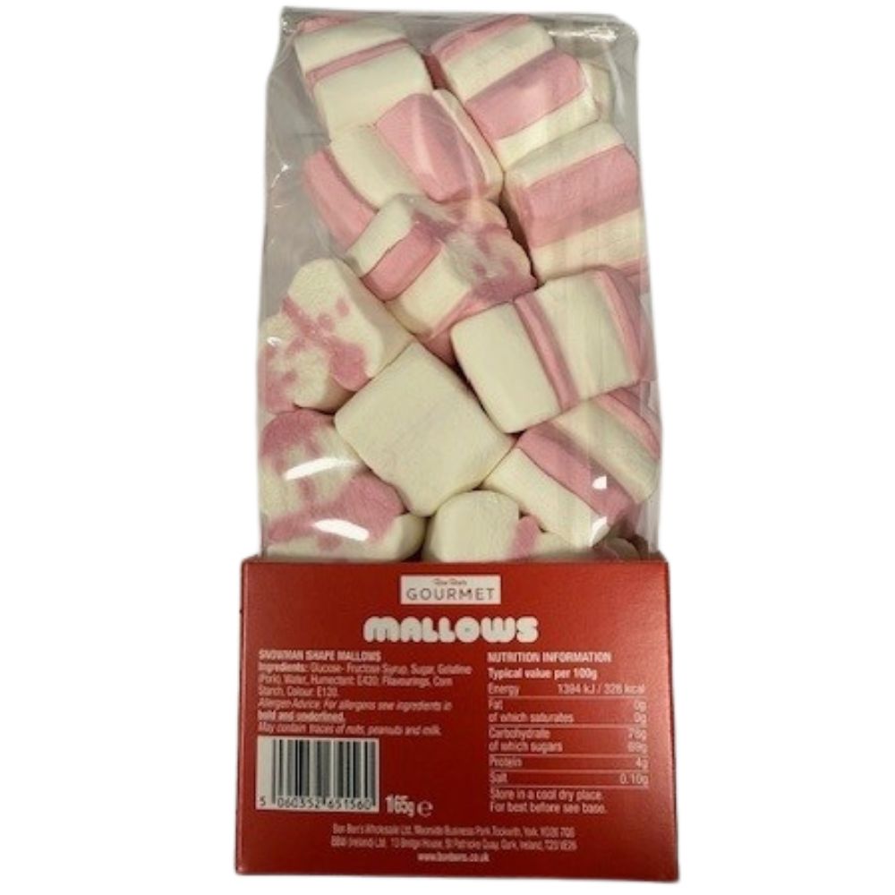Bon Bons 165g Gourmet Snowman Mallows