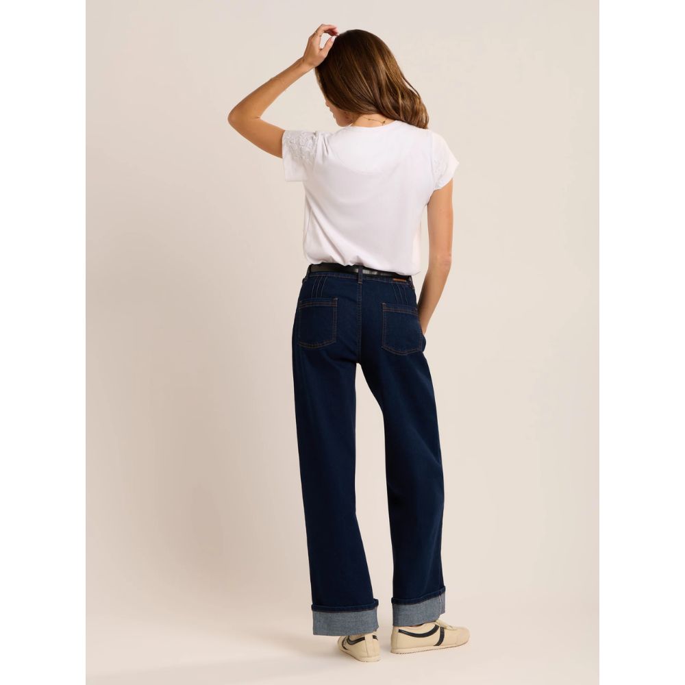 Brakeburn Agathe Embroidered T-Shirt - White