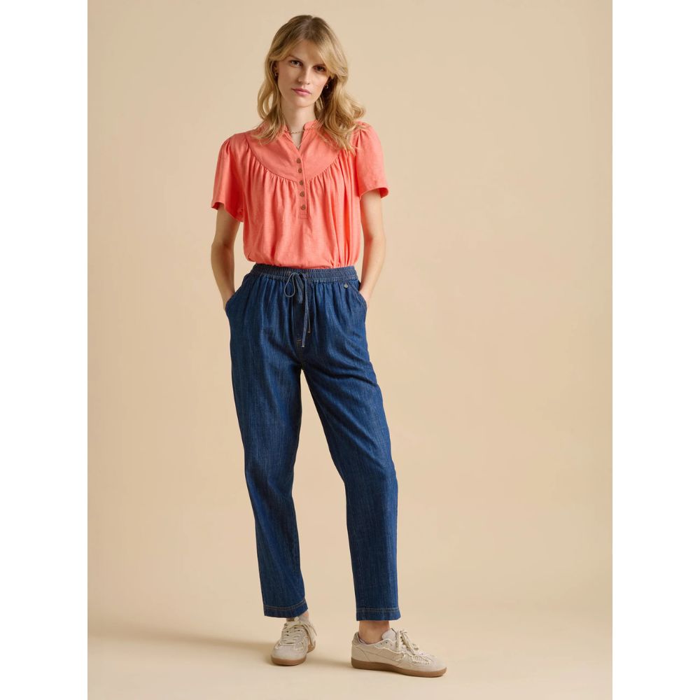 Brakeburn Nina Jersey Blouse Top - Pink