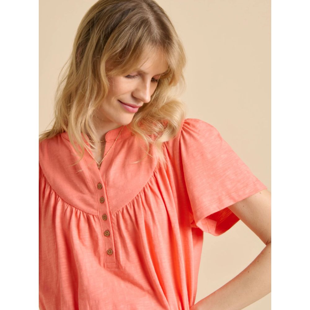 Brakeburn Nina Jersey Blouse Top - Pink