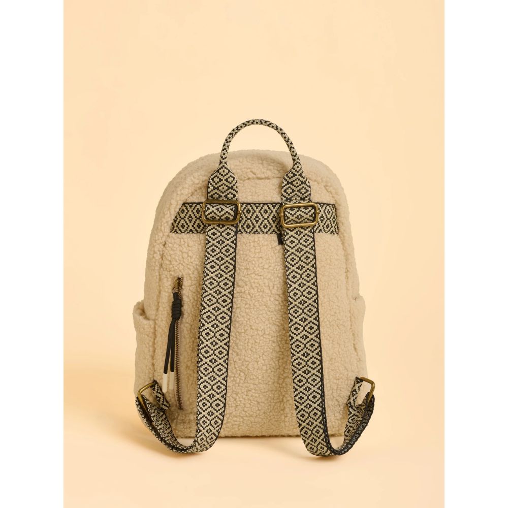 Brakeburn Ope Teddy Fleece Backpack - Cream