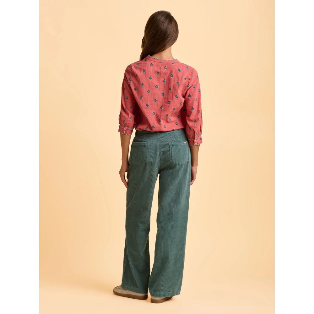 Brakeburn Sara Floral Blouse Top - Pink