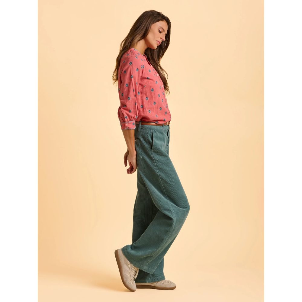 Brakeburn Sara Floral Blouse Top - Pink