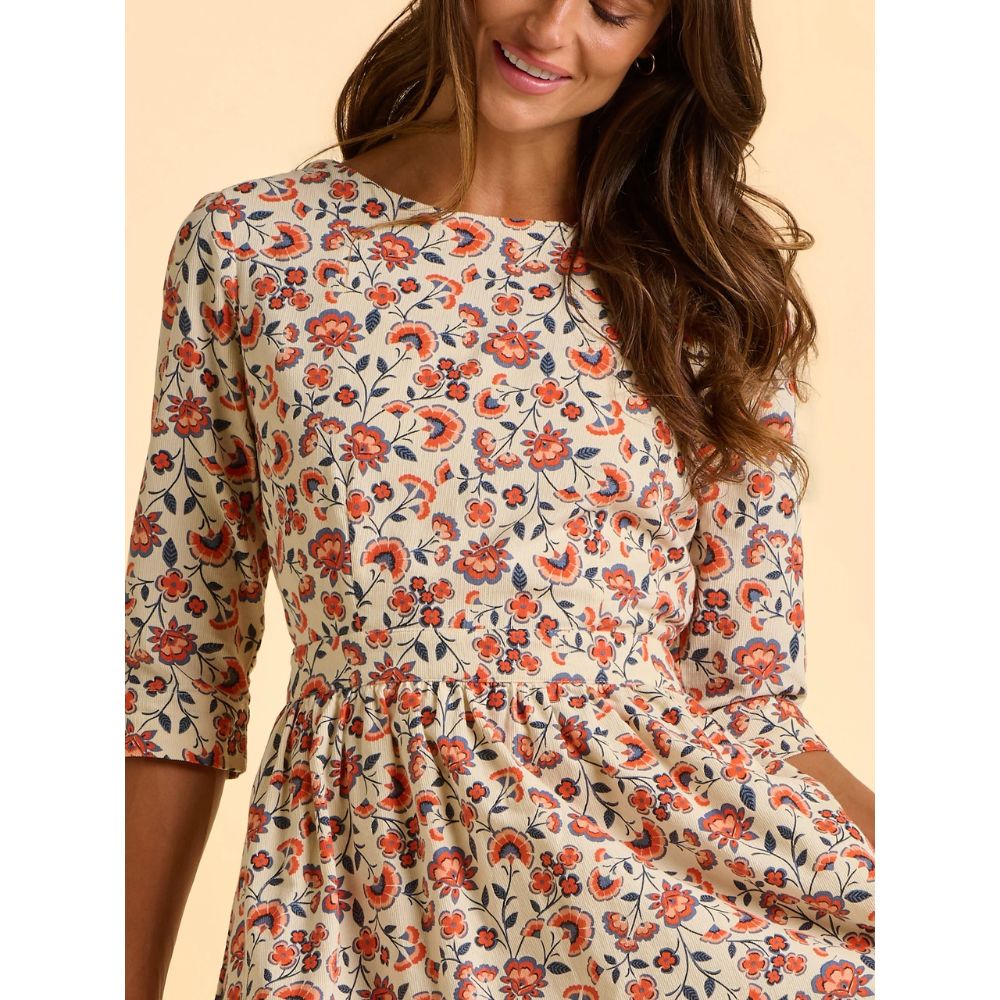 Brakeburn Beech Floral Dress - Cream