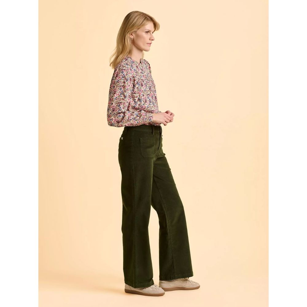 Brakeburn Jora Velvet Trousers - Green