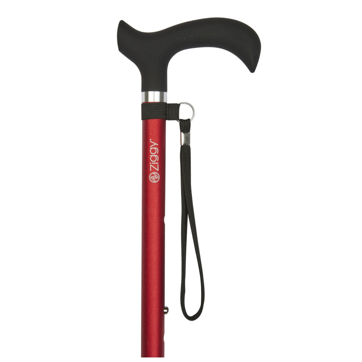 Charles Buyers Red Soft Touch Handle Adjustable Walking Stick