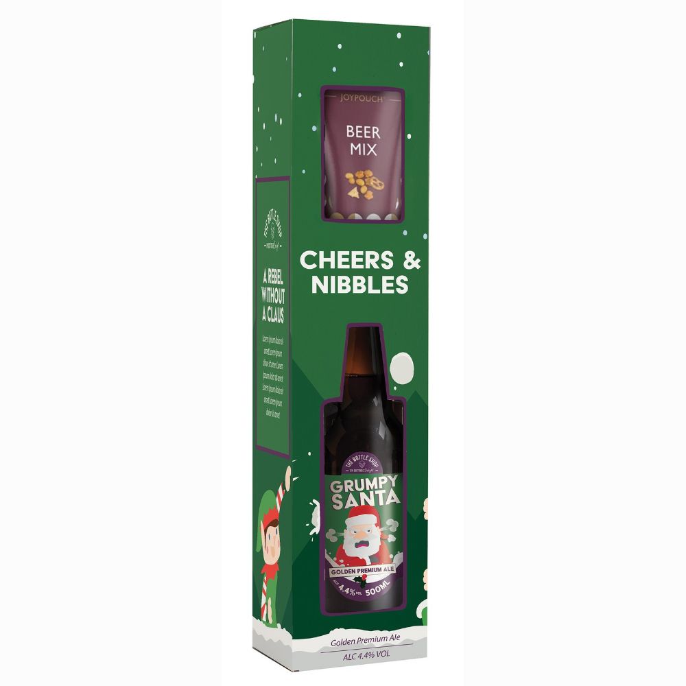 Cottage Delight Cheers & Nibbles Grumpy Santa Ale Gift Set