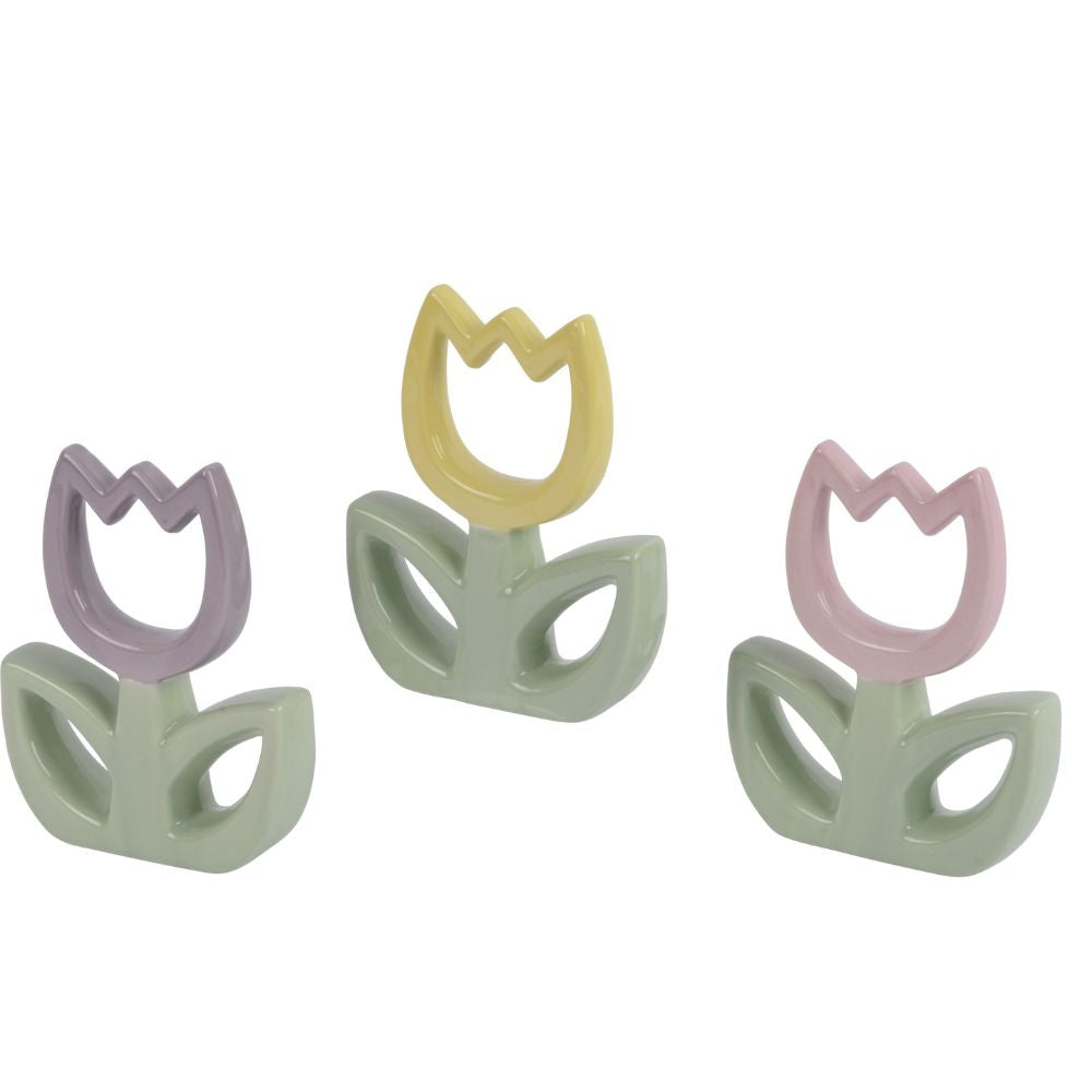 Decoris 13.5cm Porcelain Flower Ornament (Choice of 3)
