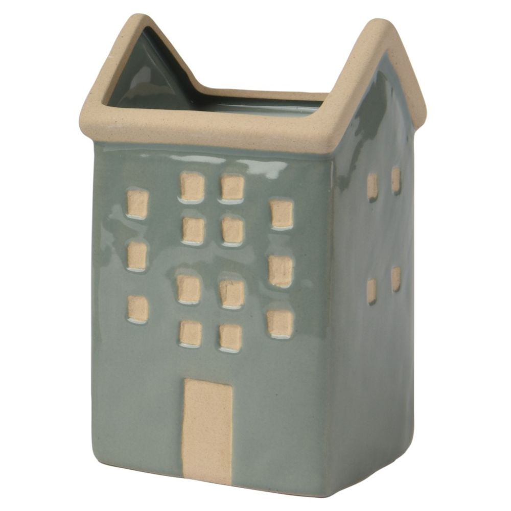 Decoris 17.6cm Stoneware Matte House (Choice of 3)