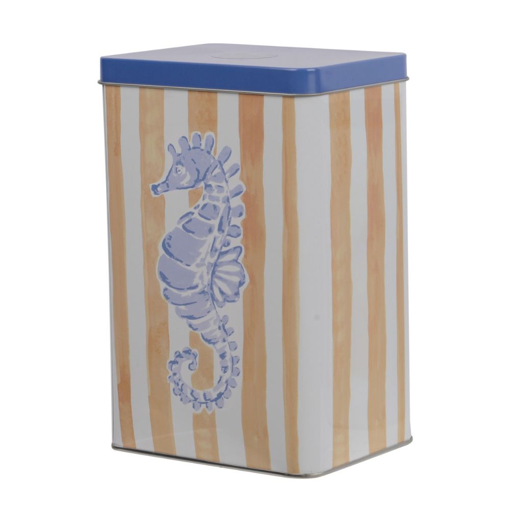 Decoris 18.5cm Seahorse Storage Tin