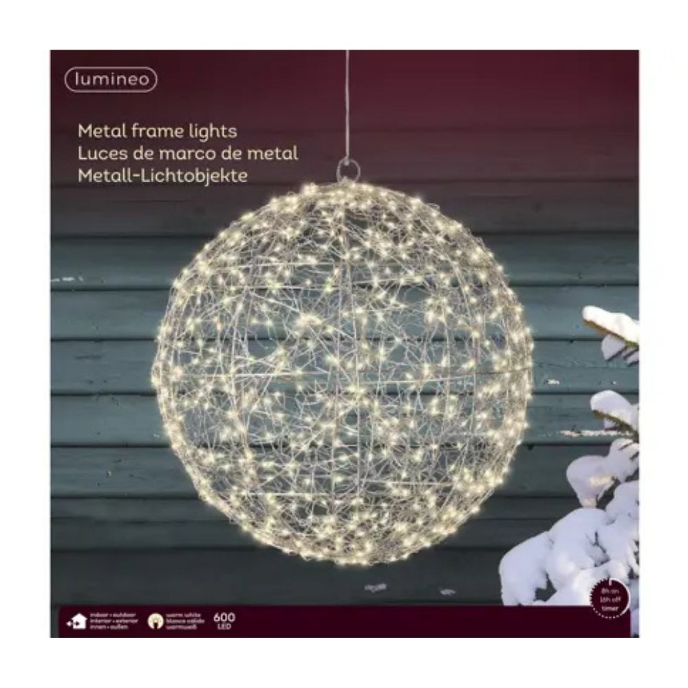 Decoris 38cm Micro LED Glitter Ball Light