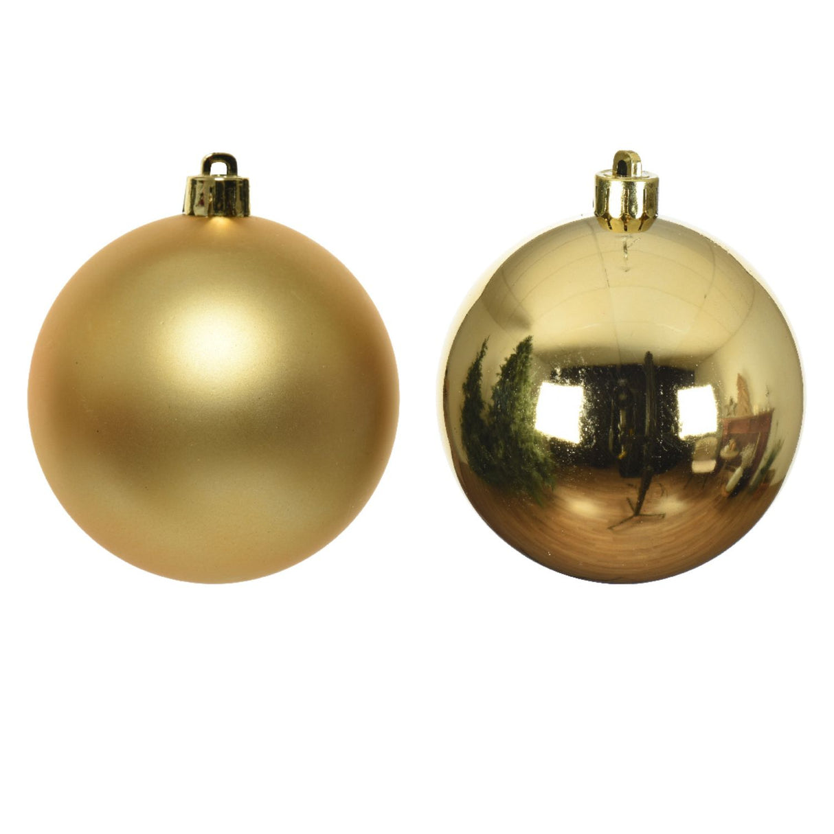 Decoris 6cm Light Gold Shatterproof Baubles (Set of 12)