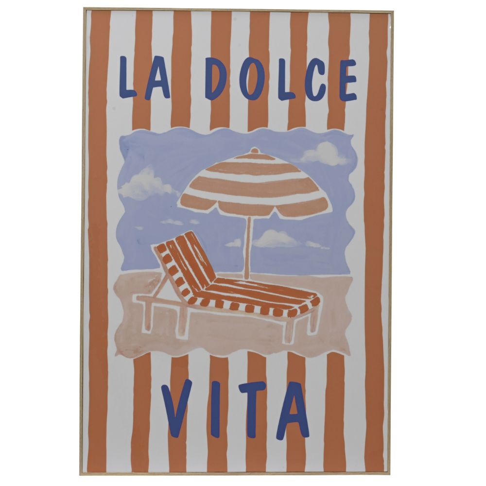 Decoris 90cm Beach Chair Canvas with Enamel Finish