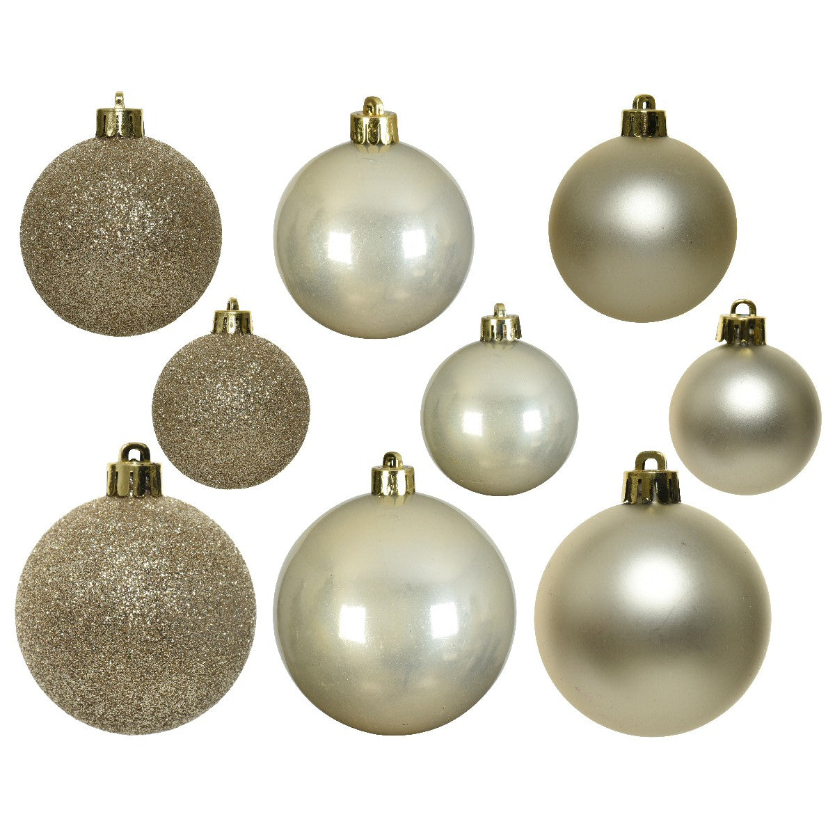 Decoris Pack of 30 Pearl Assorted Shatterproof Baubles