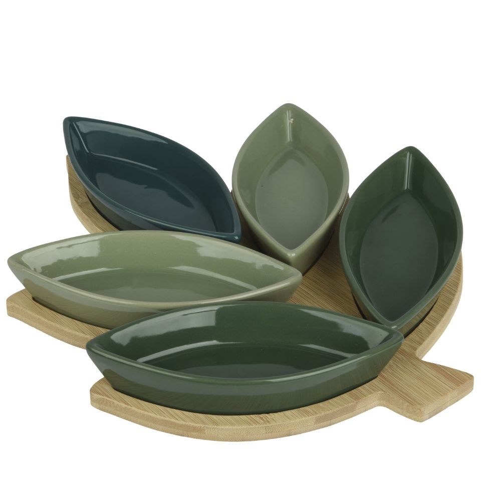 Decoris Porcelain Leaf Tapas Set