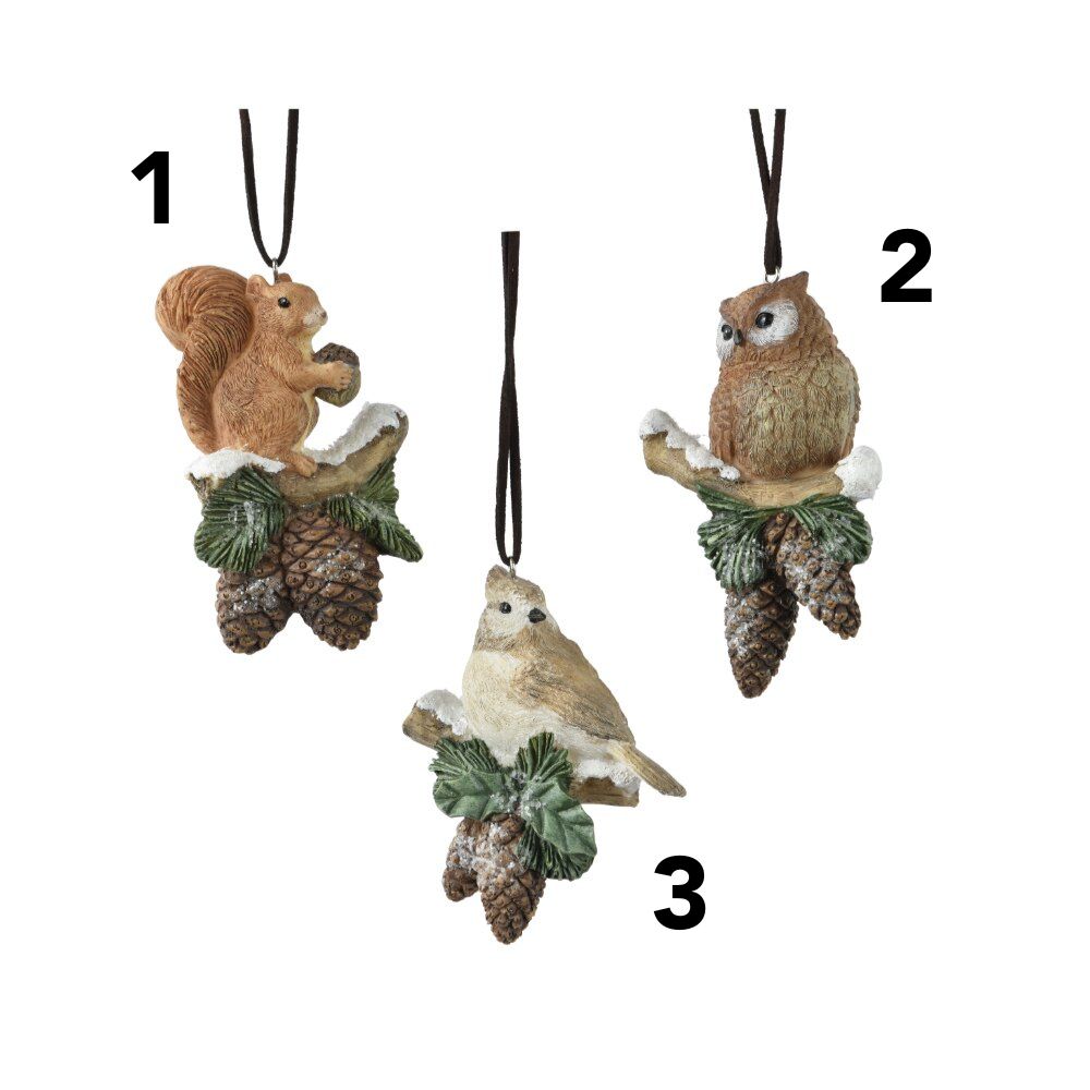 Decoris Resin Animal Hanging Decoration - (Choice of 3)