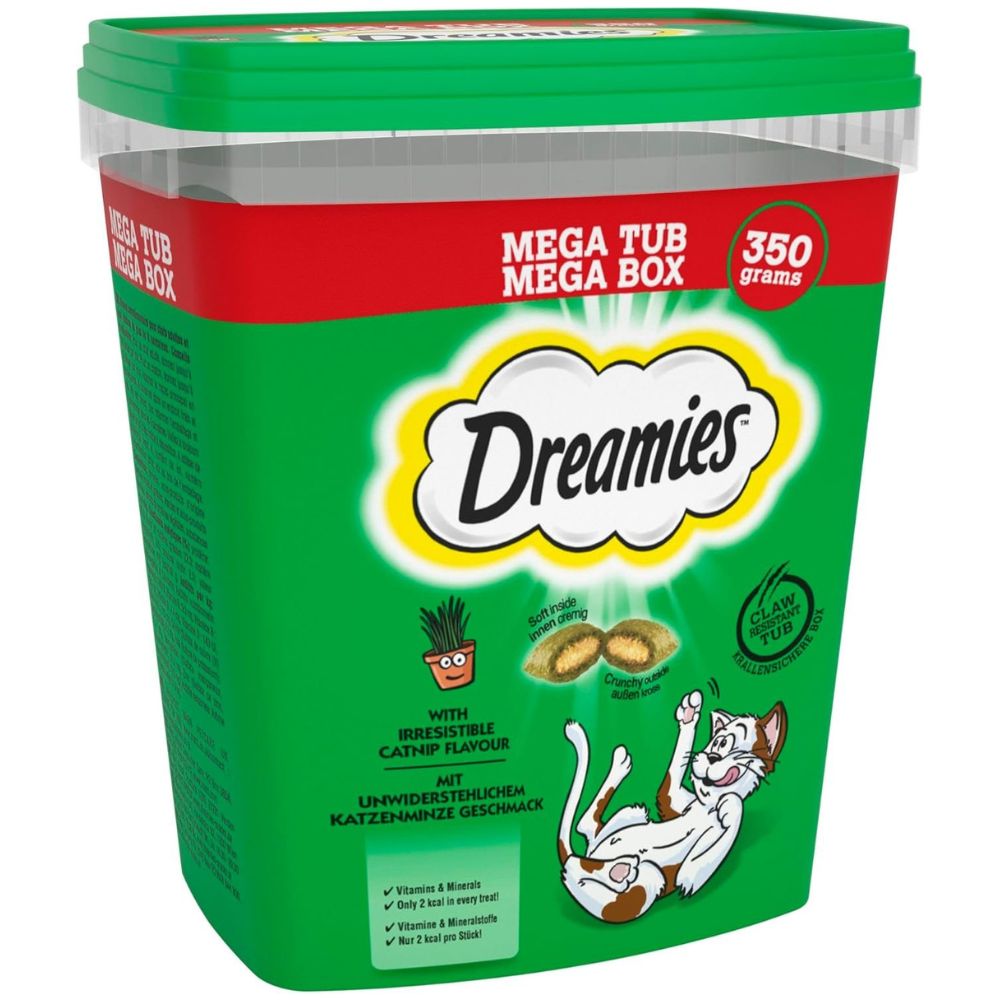 Dreamies 350g Cat Treats Mega Tub Catnip
